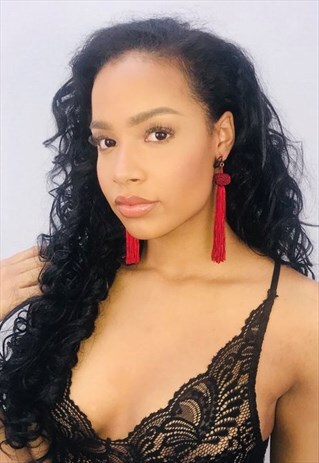 THE TASSEL DROP HOOK EARRINGS