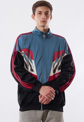 VINTAGE ADIDAS ORIGINALS TRACKSUIT 90S BLUE RED BLACK