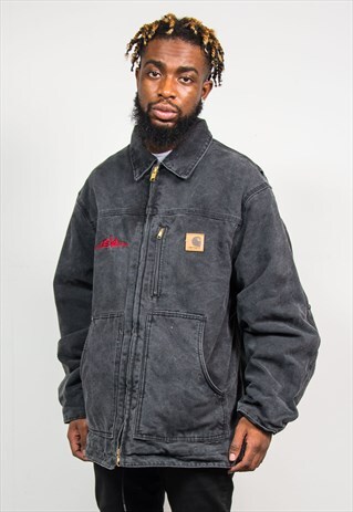 CARHARTT 90'S VINTAGE GREY WORKWEAR COAT JACKET