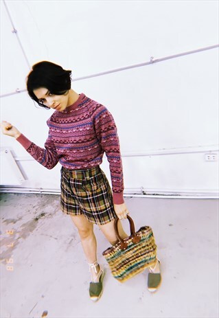 70'S RETRO FAIR ISLE FESTIVAL GARM KNIT PARIS CHIC JUMPER