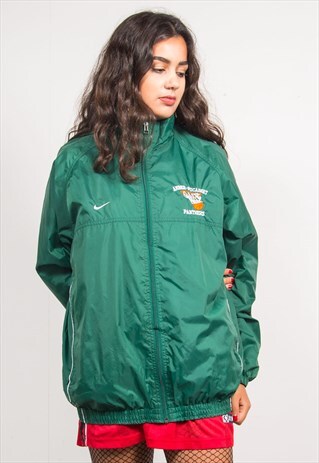 NIKE VINTAGE 90'S GREEN WIND BREAKER TRACKSUIT JACKET