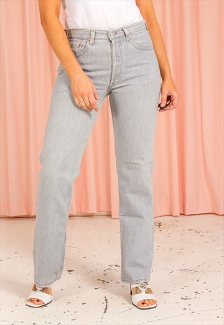 VINTAGE 80S 501 GREY LEVI'S JEANS