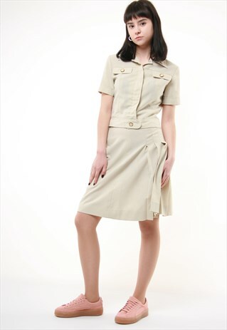 80S VINTAGE ALL IN ONE SKIRT BLAZER SUIT 436