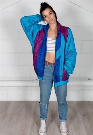 VINTAGE ADIDAS RETRO LOGO UNISEX SHELL JACKET