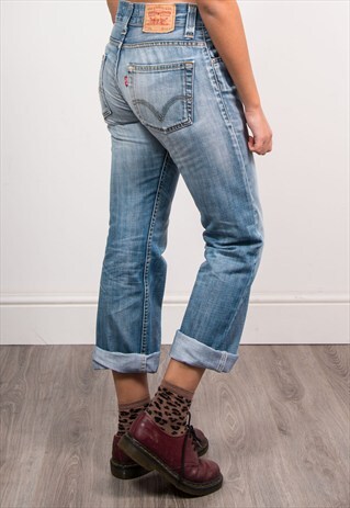 90'S VINTAGE FADED WASH BLUE DENIM LEVI'S JEANS