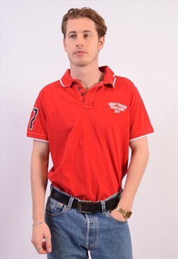 Vintage Helly Hansen Polo Shirt Red