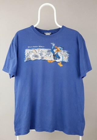 VINTAGE DISNEY T-SHIRT WALT DISNEY WORLD DONALD DUCK BLUE