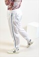 VINTAGE 00S CHAMPION JOGGERS IN WHITE