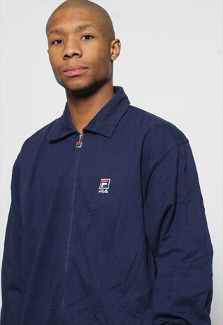 VINTAGE FILA FULL ZIP LOGO JUMPER BLUE