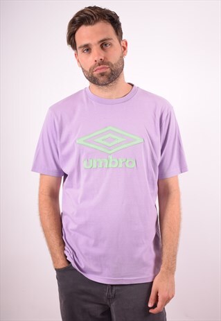 UMBRO MENS VINTAGE T-SHIRT TOP XL PURPLE 90S