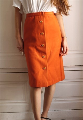 60'S VINTAGE WOOL SKIRT