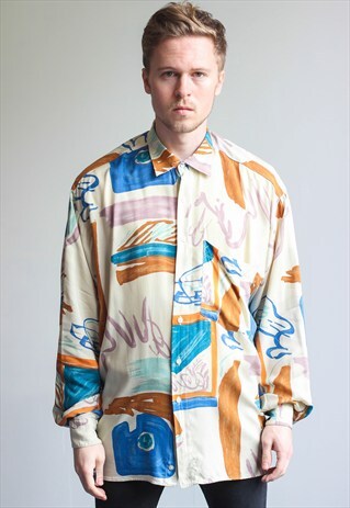 VINTAGE OVERSIZED ABSTRACT SHIRT