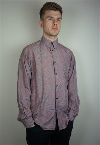 PURE SILK PATTERNED SHIRT