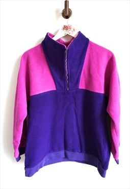 Vintage Fleece Jumper Pullover Sweater Sweatshirt Run Jacket