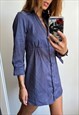 PURPLE MINI SHIRT DRESS S