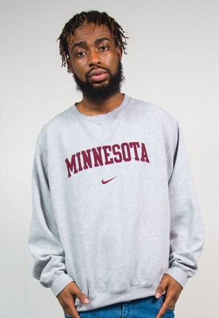 90'S NIKE MINNESOTA GREY COLLEGE SWEATSHIRT