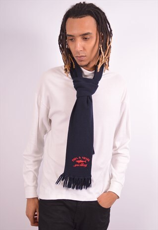 VINTAGE PAUL & SHARK SCARF NAVY BLUE