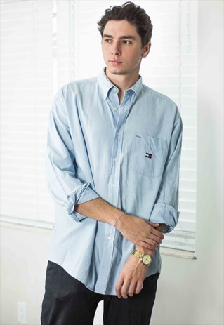 VINTAGE TOMMY HILFIGER SHIRT LOGO 90S M 10.8