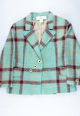90's Pierre Balmain Women Green Blazer Jacket - B1606