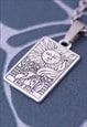 CRW SILVER THE SUN TAROT CARD NECKLACE 