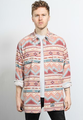 VINTAGE AZTEC PATTERNED SHIRT
