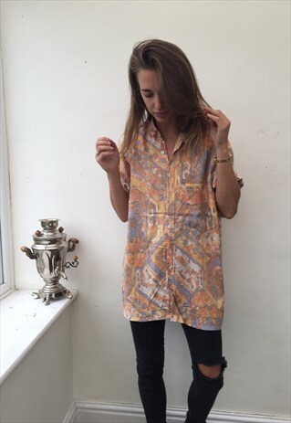 CRAZY PATTERN OVERSIZED RETRO VINTAGE UNISEX FESTIVAL SHIRT