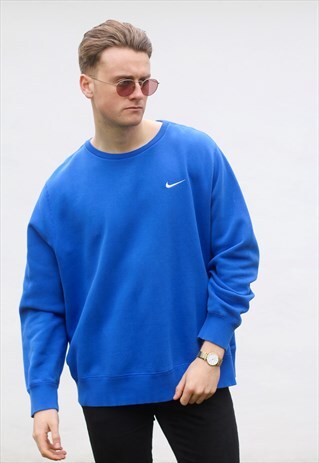 NIKE USA 90S MINIMALIST DODGER BLUE SWEATSHIRT