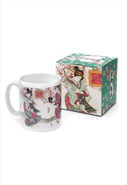 Boxed Mug Set - Japanese Ukiyo-e Art Maiko Geisha Cute Cup