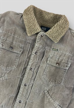 Diesel jacket Popper front Fur lined collar 