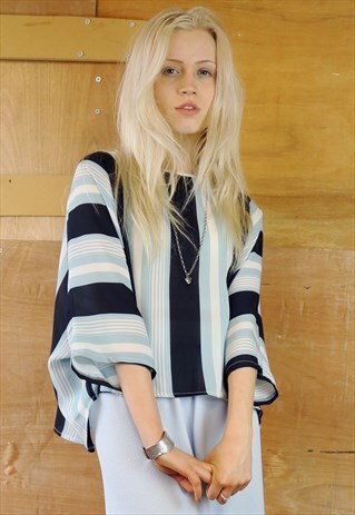 BIG BLUE STRIPE TOP