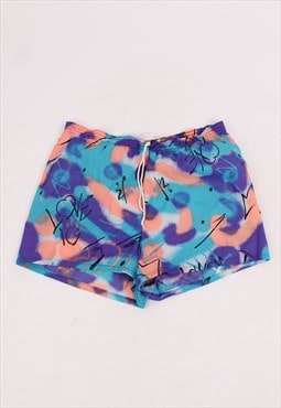 Mens Vintage 90's multicolour design swim shorts