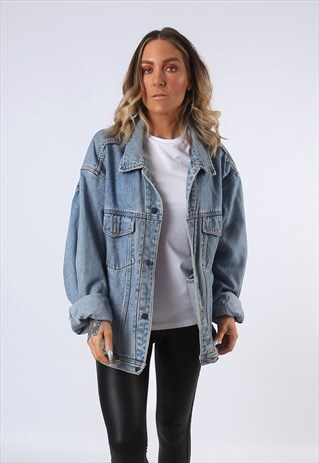 DENIM JACKET OVERSIZED FITTED VINTAGE UK 20 (DAP)