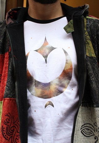 HANDPAINTED CRESCENT MOON BASEBALL JERSEY