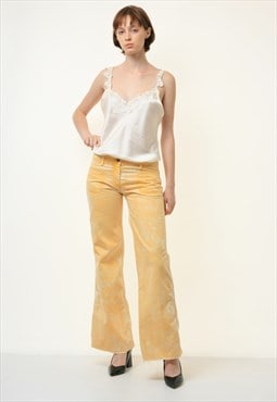  CHLOE Yellow Jeans Flare Pants Woman Jeans M 4197