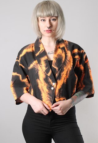 VINTAGE NEON WAISTCOAT JACKET