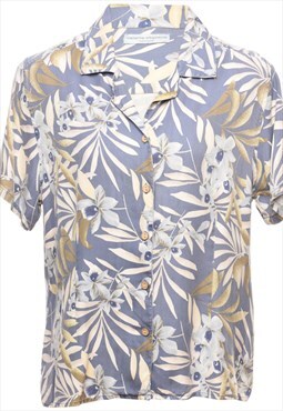 Vintage Foliage Hawaiian Shirt - M
