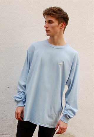 G&G UNISEX LIGHT BLUE GOOSE L/S TEE
