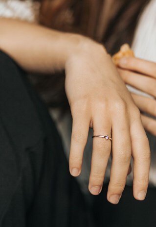 SOLITAIR RING ROSEGOLD