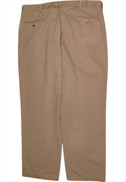 Vintage 90's Lee Trousers / Pants Straight Leg Baggy Tan