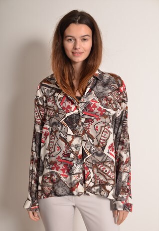 VINTAGE 80S CRAZY PATTERN FESTIVAL SHIRT
