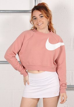 Vintage Nike Sweatshirt in Pink Pullover Sports Jumper XS