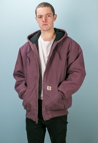 VINTAGE CARHARTT UNISEX HOODED PILE JACKET