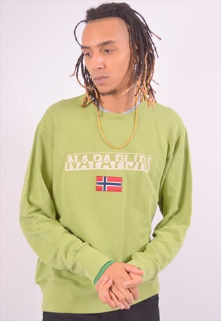 VINTAGE NAPAPIJRI SWEATSHIRT JUMPER GREEN