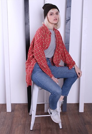 VINTAGE 90S PLAID / FLANNEL SHIRT. SKATER/GRUNGE UNISEX.