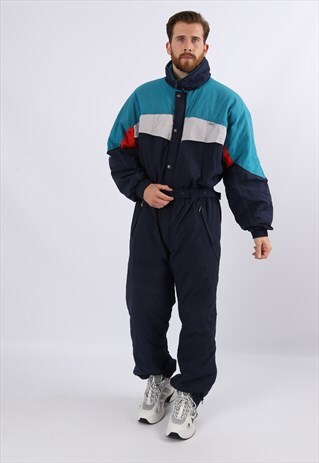 Vintage 90's ETIREL Full Ski Suit Snow UK XL 44 - 46" (6DY)