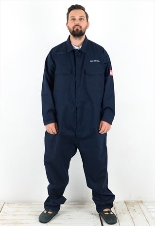 4XL Flame Resistant Worker Coveralls Boilersuit Utility Zip