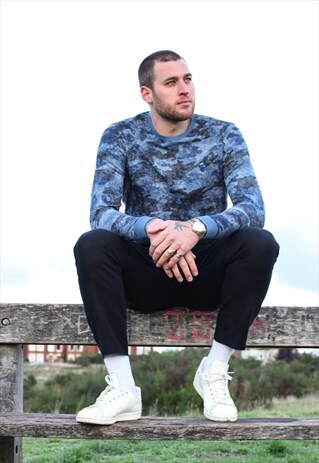 BLUE CAMOUFLAGE SWEATSHIRT