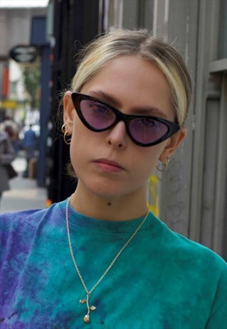 WINONA - BLACK ANGULAR CAT EYE SUNGLASSES