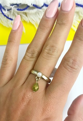 1990'S PERIDOT DROP RING