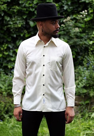 VINTAGE CHRISTIAN DIOR LIGHT CREAM SHIRT